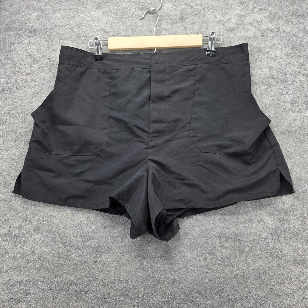 Swimsuits For All Shorts Womens 18 Black Swim Board Lined High Waist Pockets